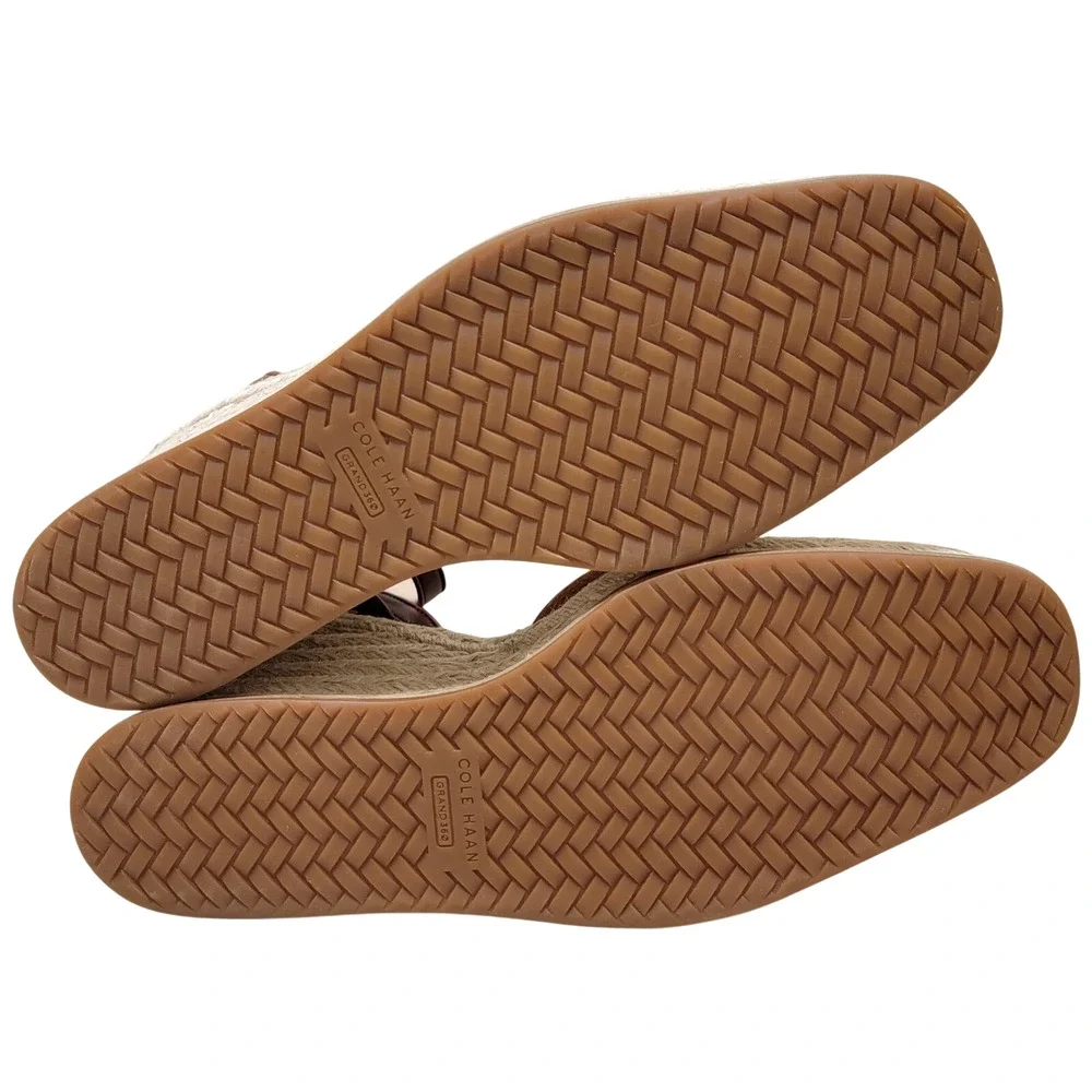 Cole Haan Women Cloudfeel Kyra Espadrille Wedge Heels Size US 9.5B British Tan